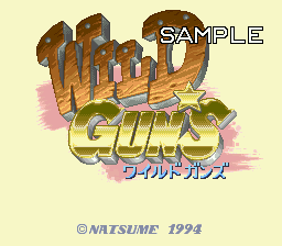 Wild Guns (Japan) (Sample) Title Screen